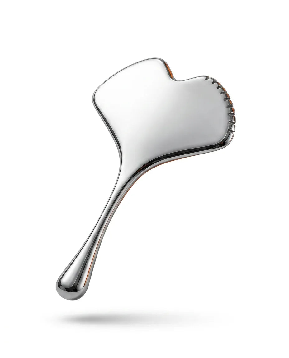 Gua Sha aus Edelstahl – kühlende Gesichtsmassage zum Konturieren – Produktbild 1