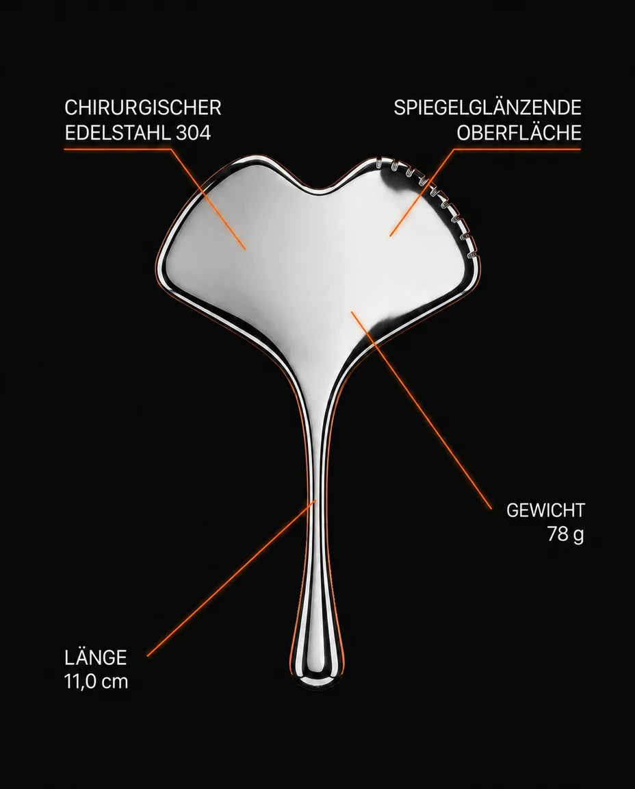 Gua Sha aus Edelstahl – kühlende Gesichtsmassage zum Konturieren – Produktbild 7