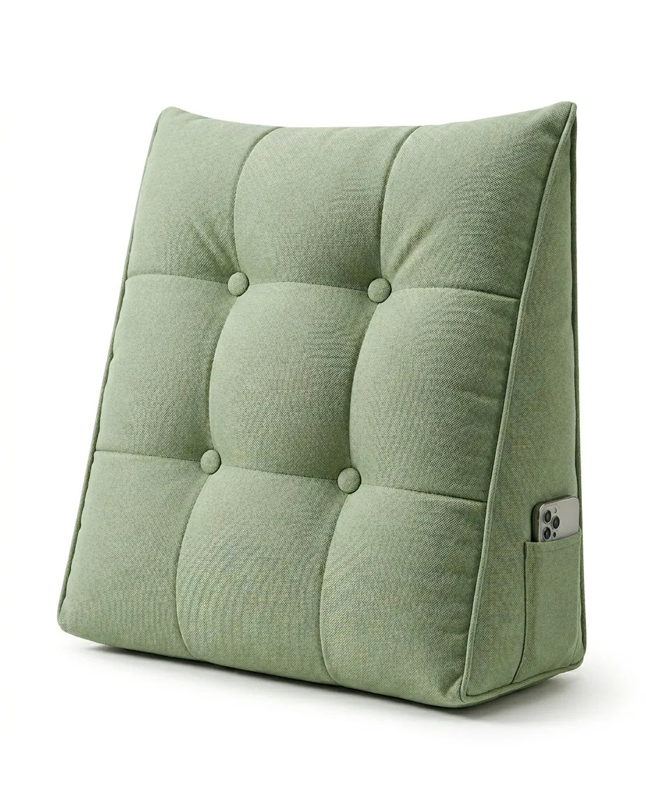 Lesekissen mit Armstützen und Seitentaschen – bequeme Rückenstütze fürs Bett – Produktbild 9