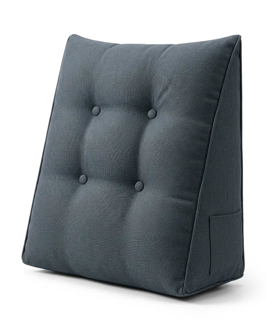 Lesekissen mit Armstützen und Seitentaschen – bequeme Rückenstütze fürs Bett – Produktbild 10