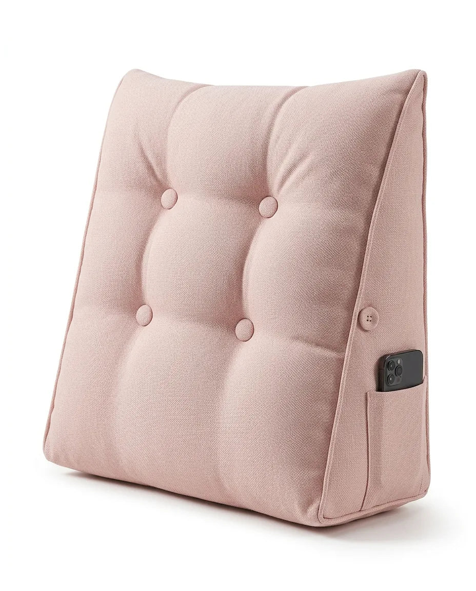 Lesekissen mit Armstützen und Seitentaschen – bequeme Rückenstütze fürs Bett – Produktbild 14