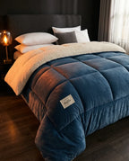 Kuscheldecke aus Lammfleece – wärmende Winterdecke zum Wenden für Bett und Sofa – Produktbild 2