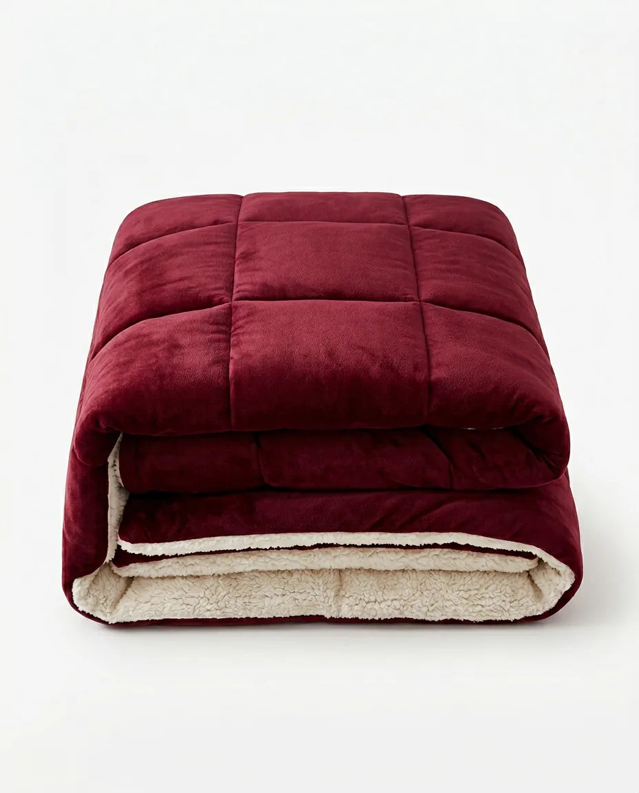 Kuscheldecke aus Lammfleece – wärmende Winterdecke zum Wenden für Bett und Sofa – Produktbild 8