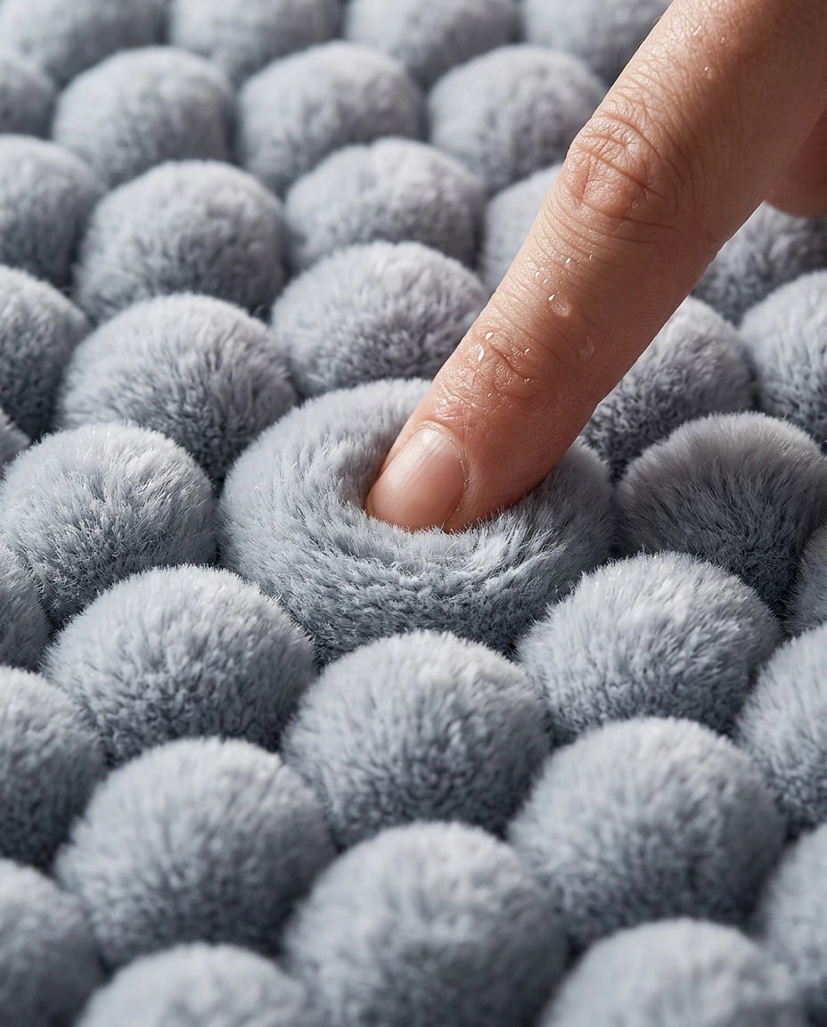 Badematte aus Memory-Schaum – weiche, rutschfeste und saugstarke Matte fürs Bad – Produktbild 4