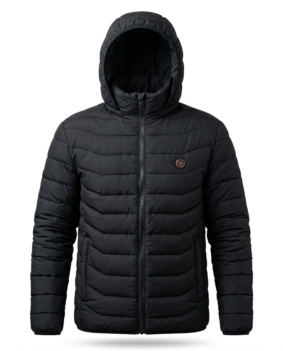 Beheizbare Jacke mit mehreren Heizzonen – USB-Wärme und abnehmbare Kapuze für den Winter – Produktbild 1
