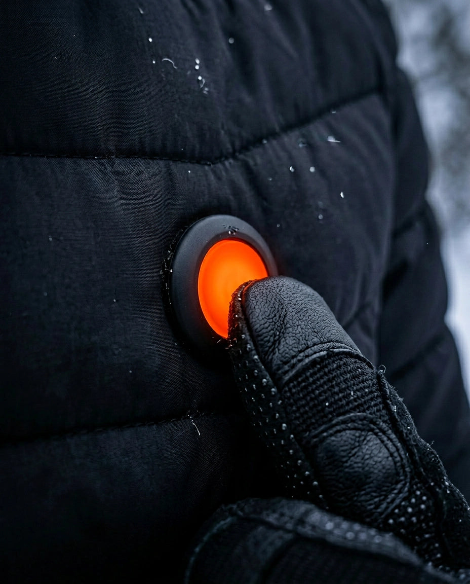 Beheizbare Jacke mit mehreren Heizzonen – USB-Wärme und abnehmbare Kapuze für den Winter – Produktbild 5
