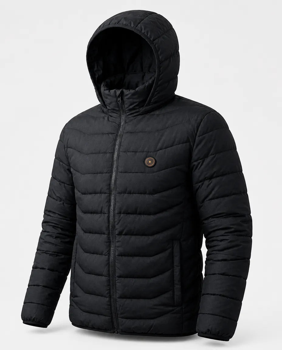 Beheizbare Jacke mit mehreren Heizzonen – USB-Wärme und abnehmbare Kapuze für den Winter – Produktbild 7