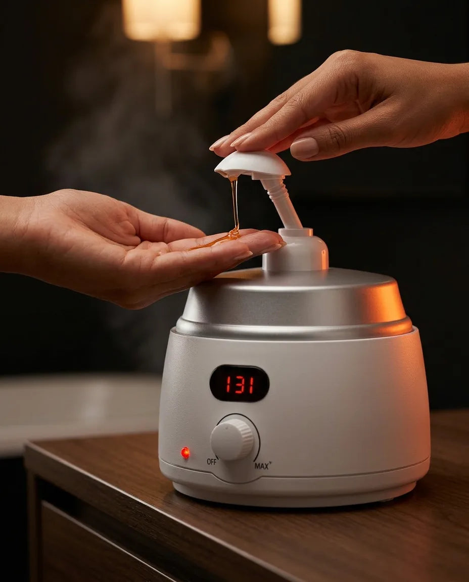 Massageöl-Wärmer mit LED-Display – gleichmässig warme Öle und Lotionen für die Massage – Produktbild 2