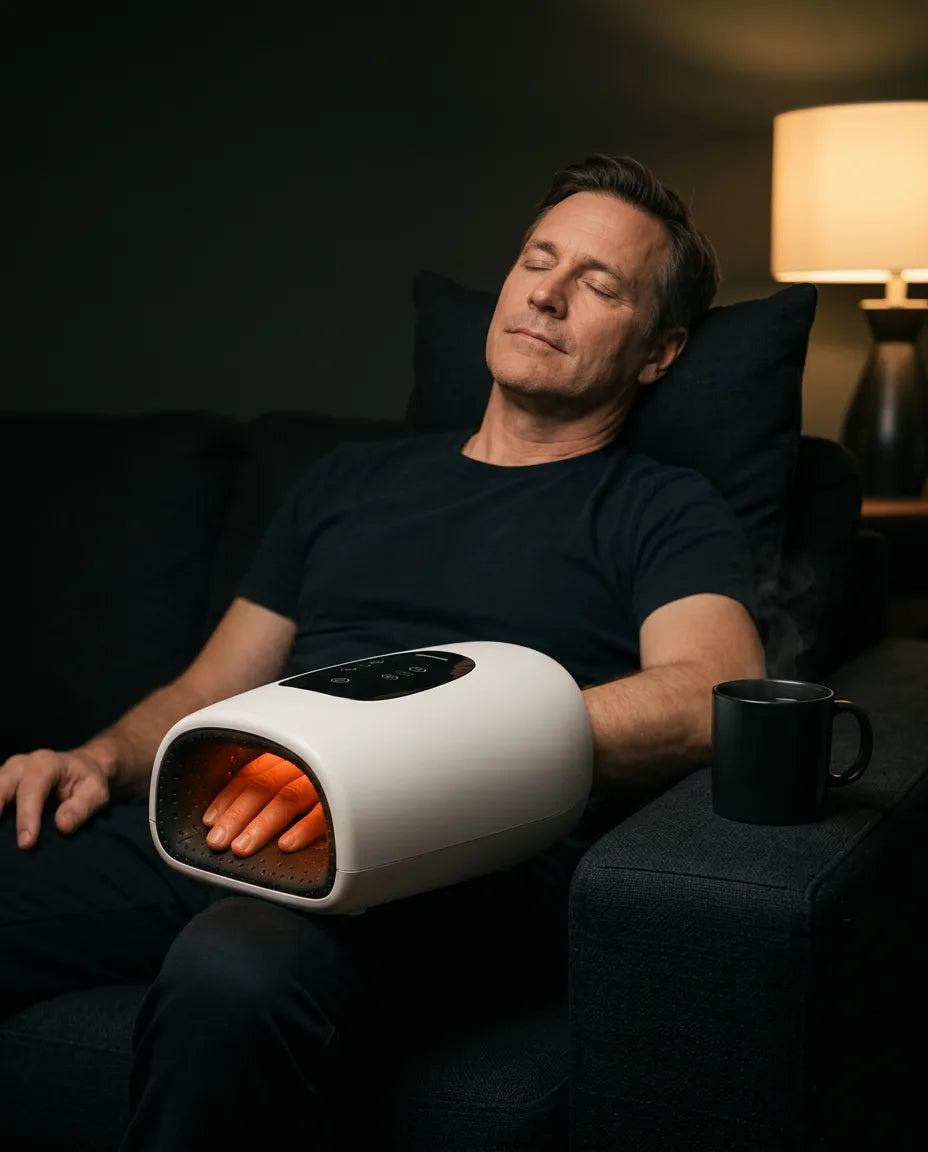 Handmassagegerät kabellos mit Wärme – Luftdruckmassage für Hand, Finger und Handgelenk – Produktbild 3