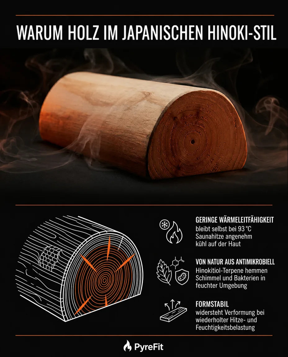 Sauna-Kopfstütze aus Holz – ergonomische Nackenstütze für Sauna und Spa – Produktbild 12