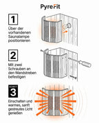 Saunabeleuchtung aus Holz – Lampenschirm für warmes Ambientelicht – Produktbild 10