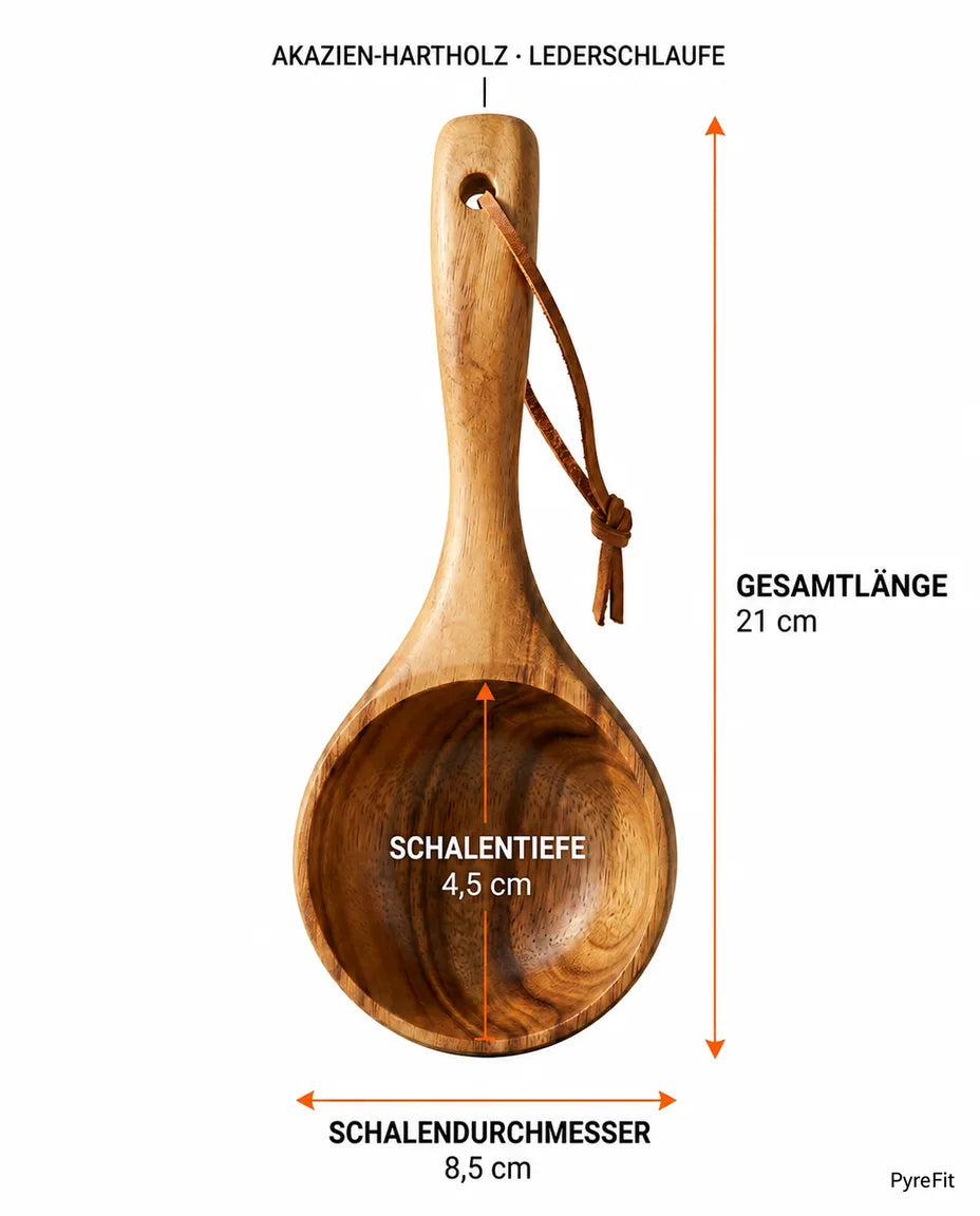 Saunakelle aus Holz – sicheres Aufgiessen für Dampf und Saunarituale – Produktbild 7