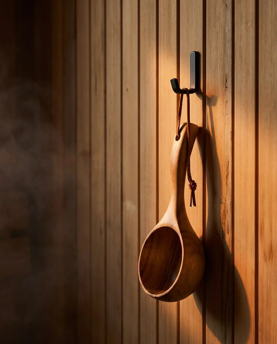 Saunakelle aus Holz – sicheres Aufgiessen für Dampf und Saunarituale – Produktbild 9