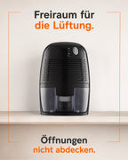 THANKSHARE Mini-Luftentfeuchter – Lüftungsöffnungen frei halten