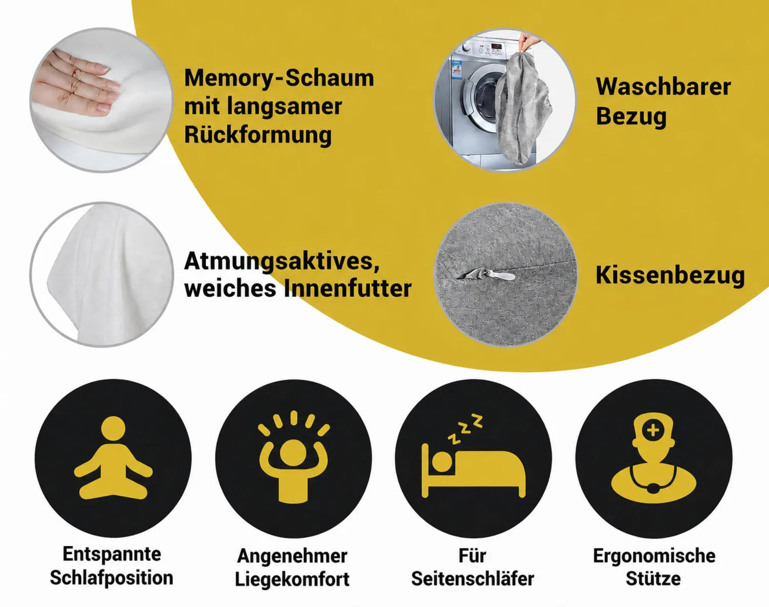 Das perfekte Kissen für Seitenschläfer
