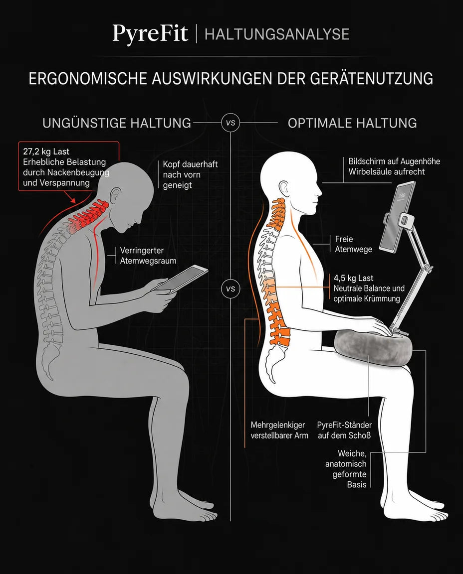 Konstruiert, um deinen Nacken und deine Handgelenke zu schonen