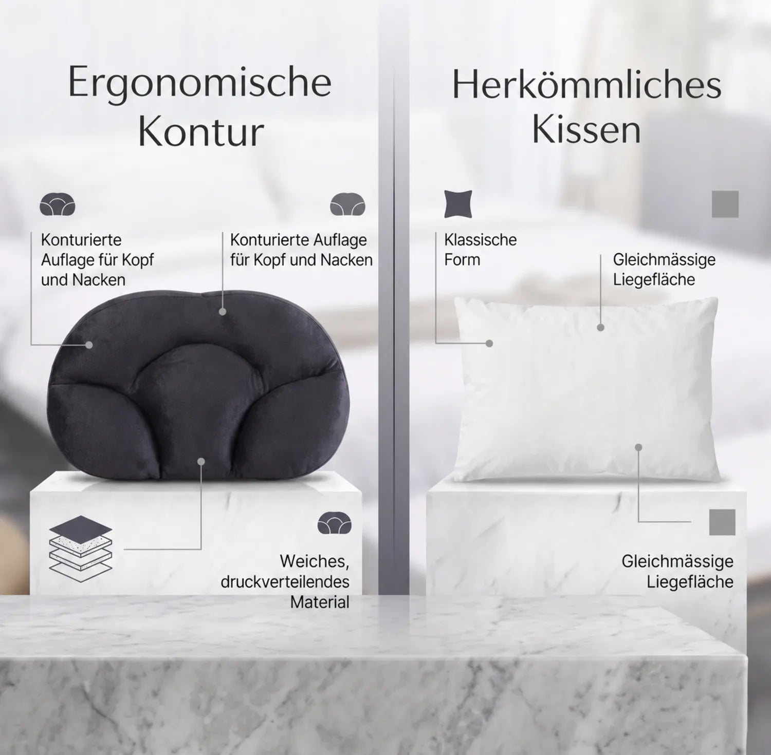 Eine schlichtere Alternative zu herkömmlichen Kissenformen