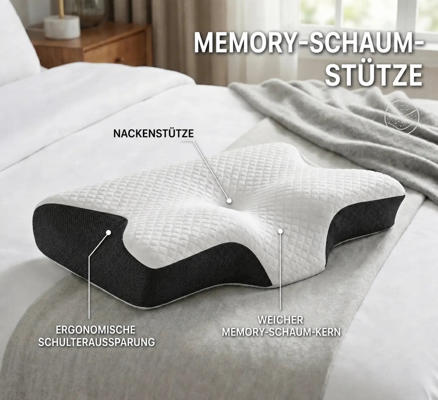 Eine unterstützendere Alternative zu Standardkissen