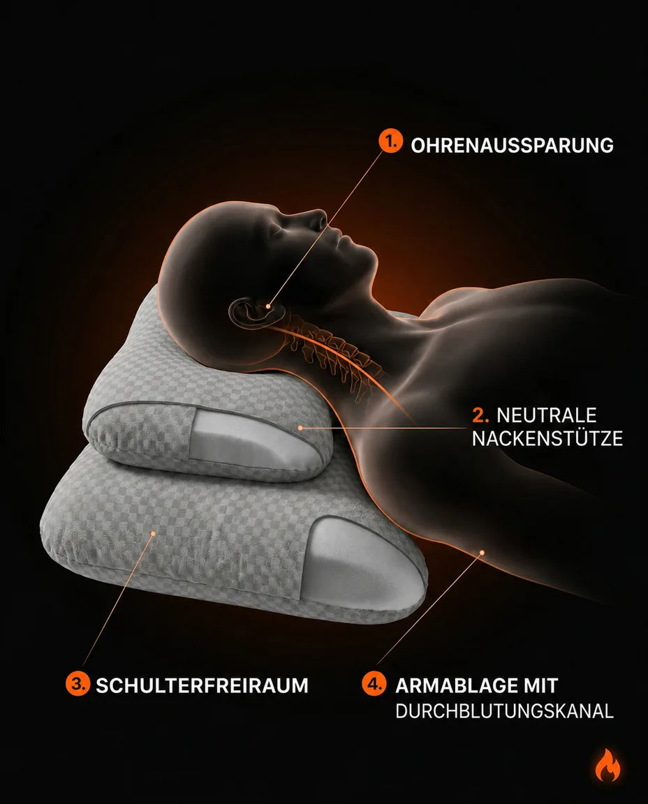 Auf die Form von Seitenschläfern ausgelegt