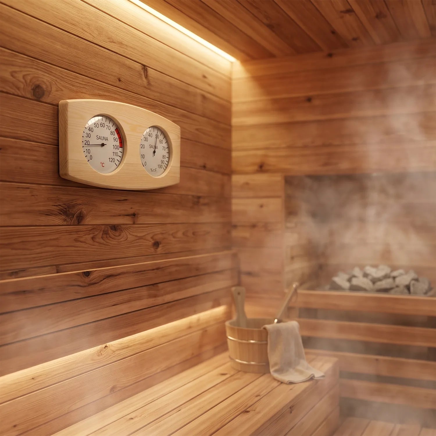 Behalten Sie Ihr Sauna-Klima klar im Blick