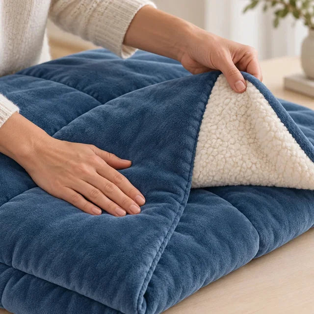 Wendbare Fleece-Kuscheldecke