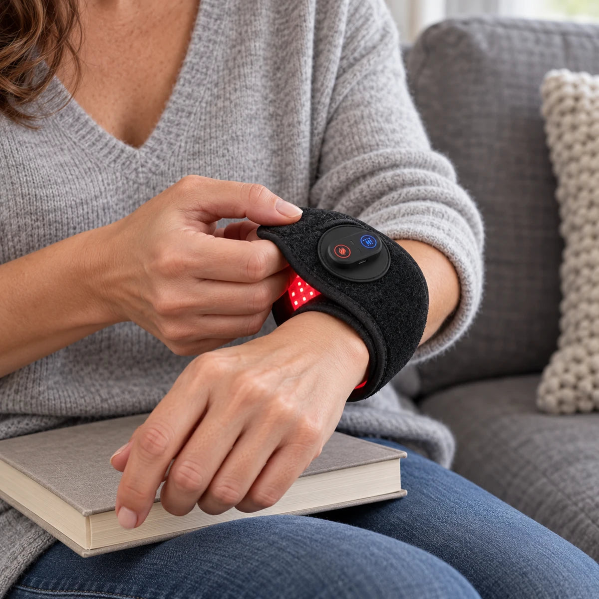 LED-Rotlichtband fürs Handgelenk – Vorbereitung