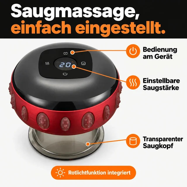 Rotlicht-Schröpfgerät mit Saugmassage