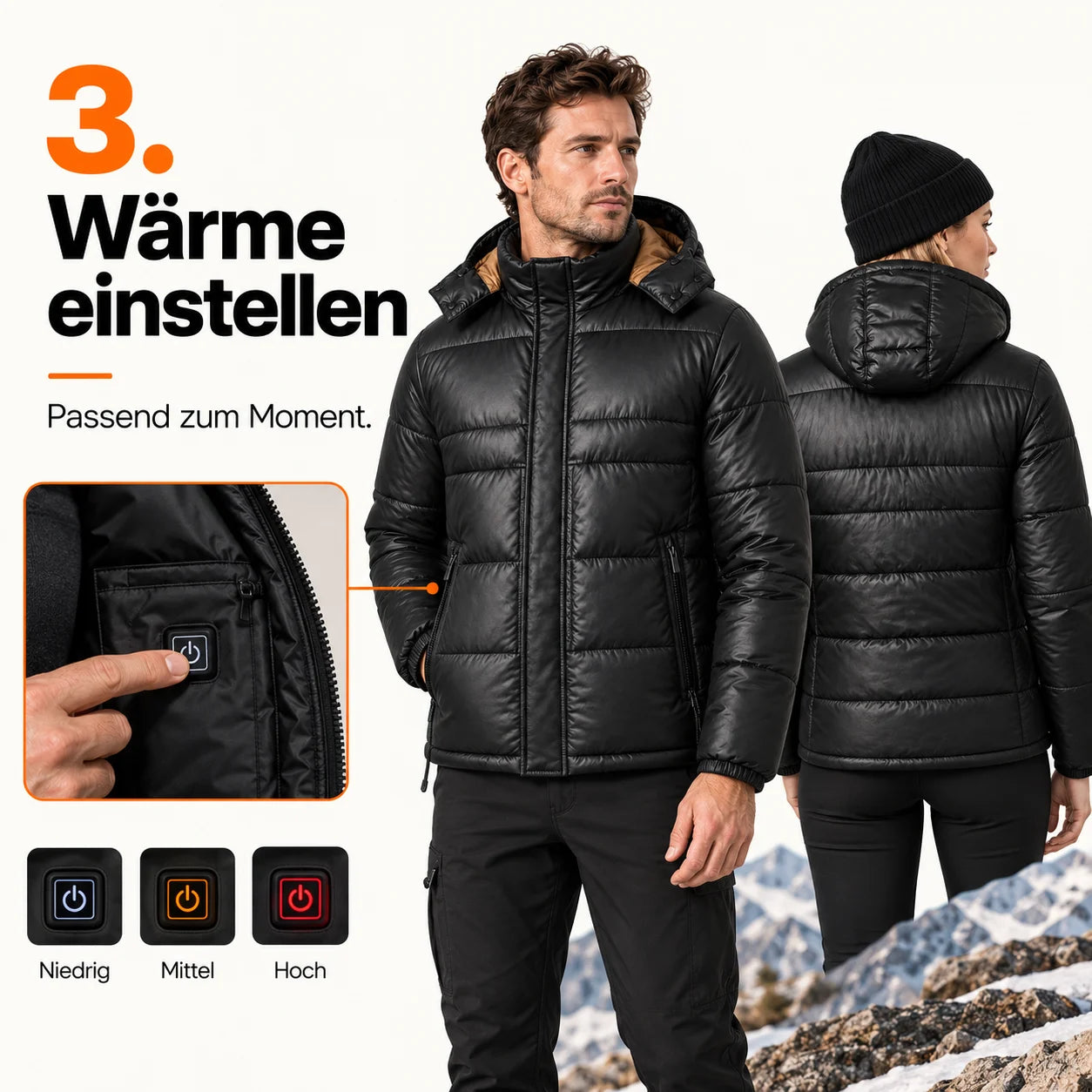 PyreFit Norvia – Beheizbare Steppjacke für Herren