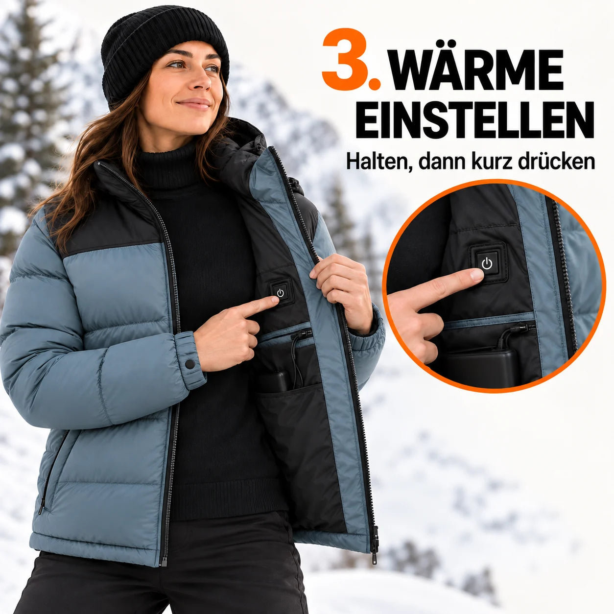 PyreFit Gletor – Beheizbare Unisex-Steppjacke