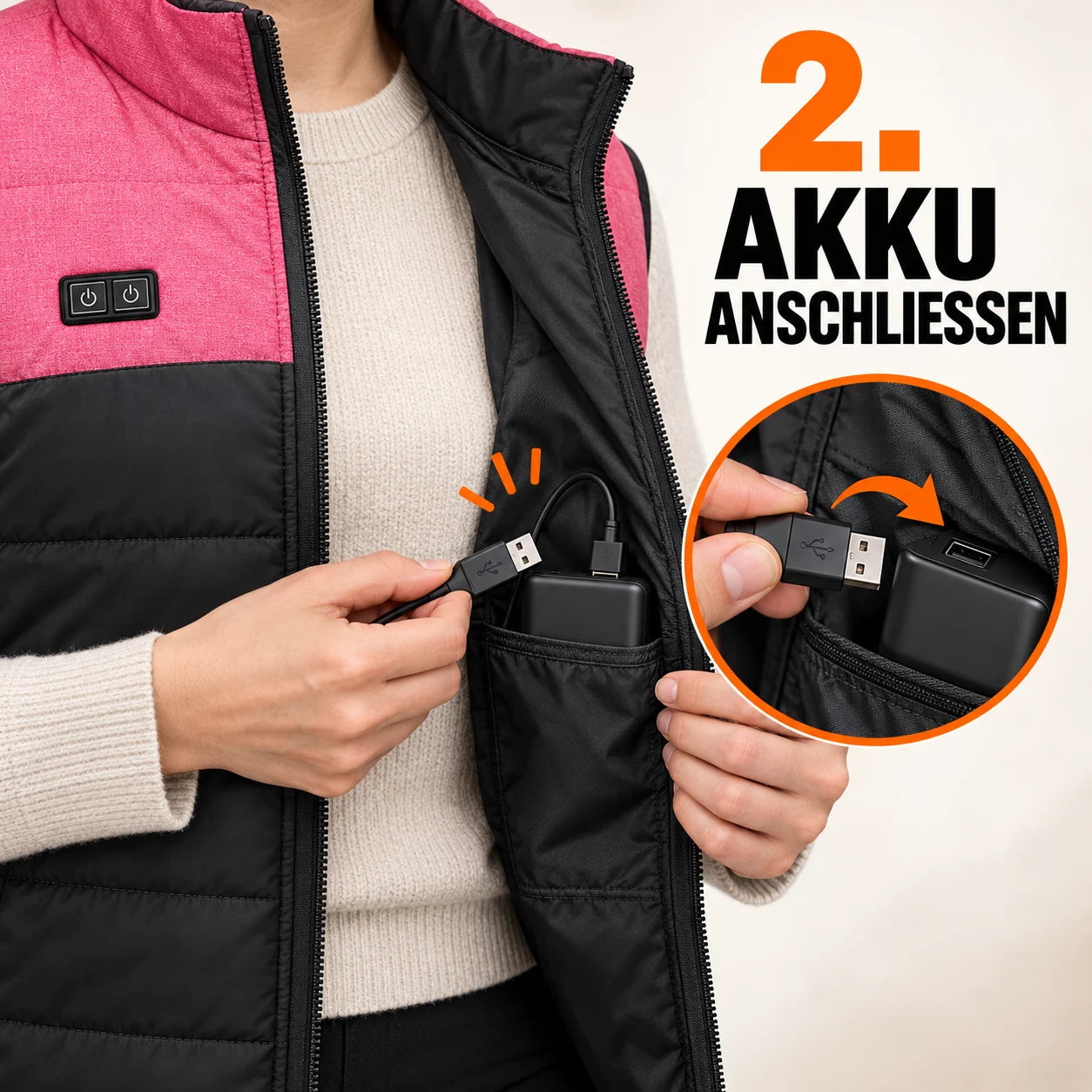 PyreFit Rundor – Beheizbare Unisex-Steppweste