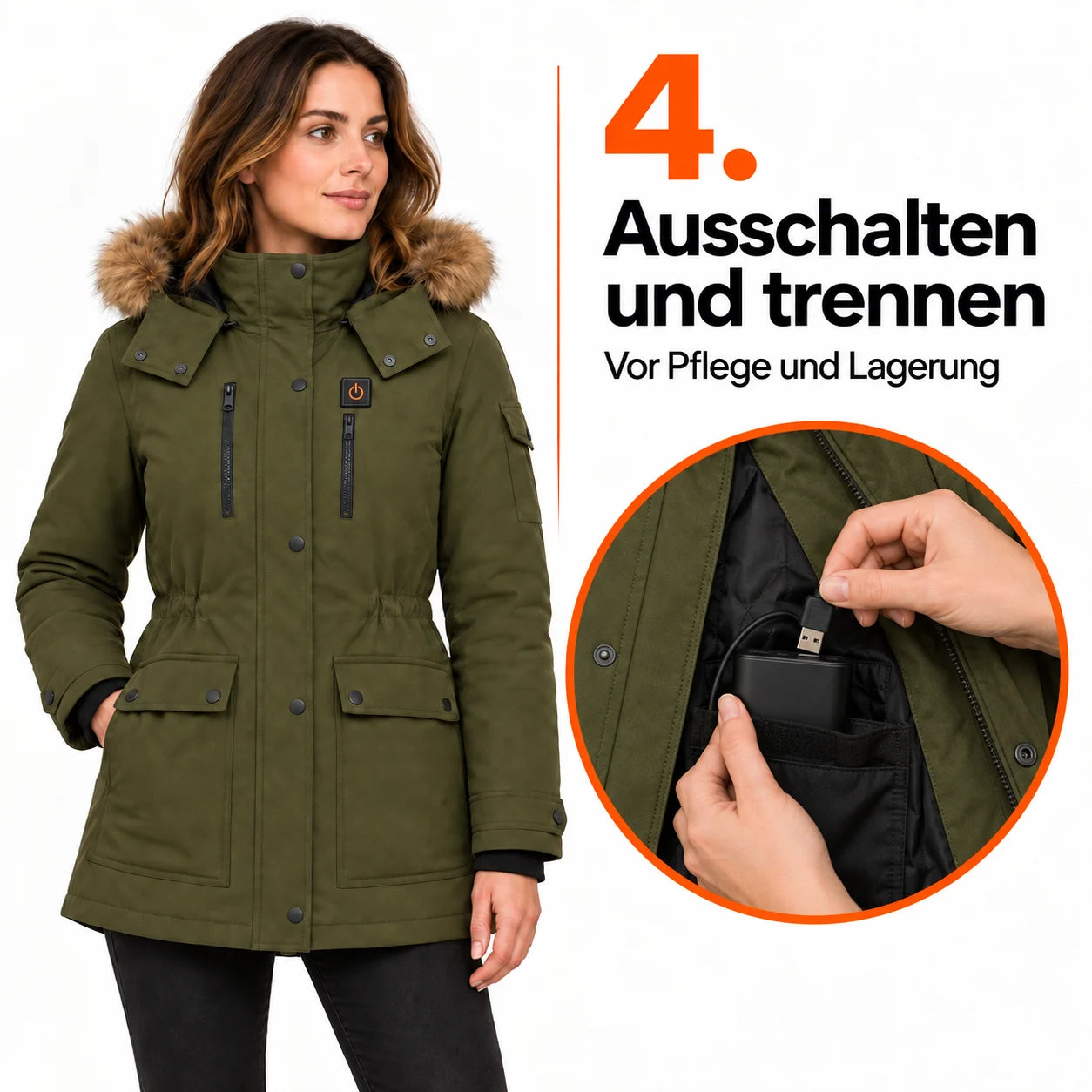 PyreFit Apexor – Beheizbarer Wintermantel für Damen