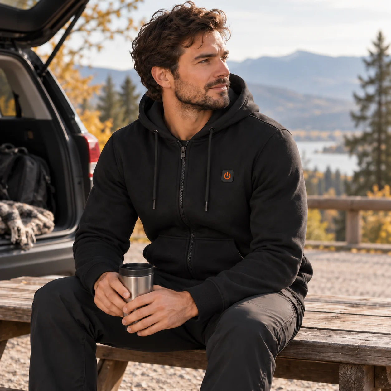 PyreFit Voltor – Beheizbarer Zip-Hoodie für Herren