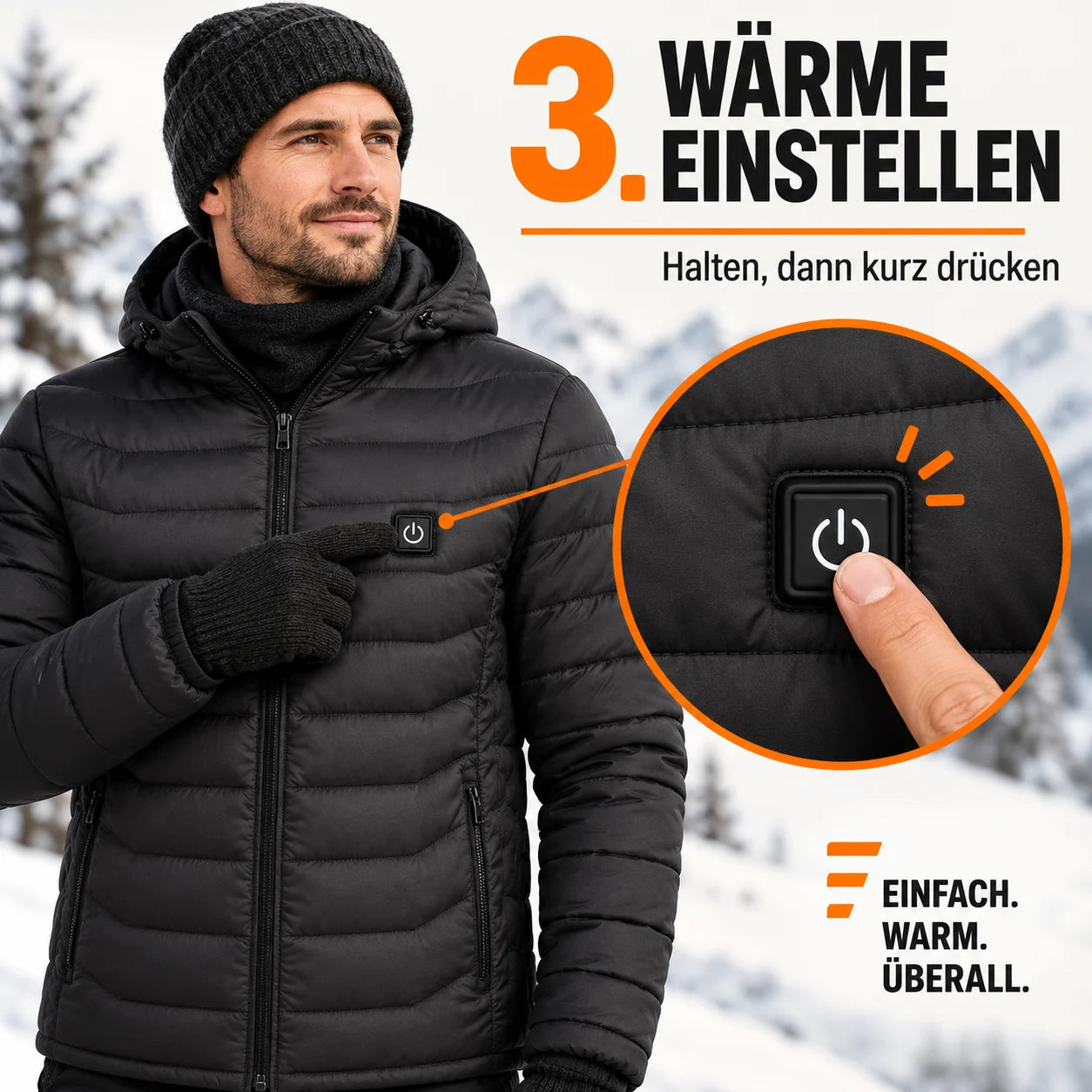 PyreFit Rangor – Beheizbare Herren-Steppjacke