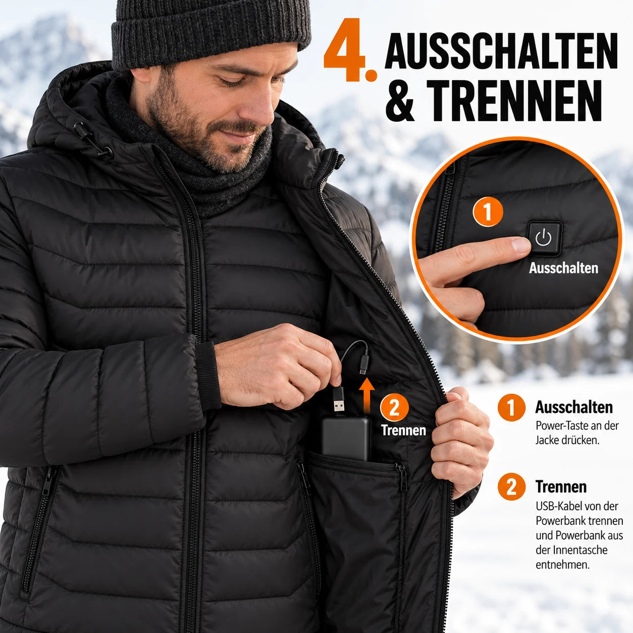 PyreFit Rangor – Beheizbare Herren-Steppjacke