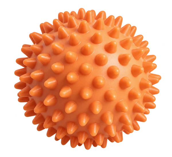 Oranger Massageball mit Noppen