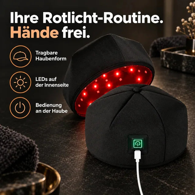 LED-Rotlichthaube für die Kopfhaut