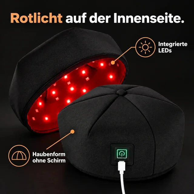 LED-Rotlichthaube für die Kopfhaut