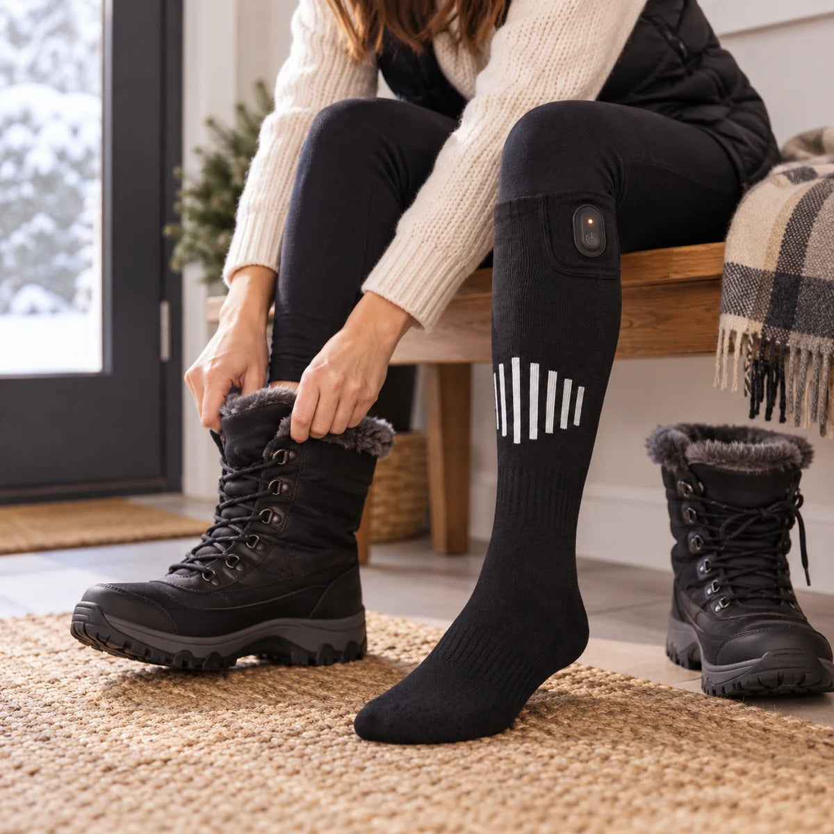 Heizsocken im Winteralltag